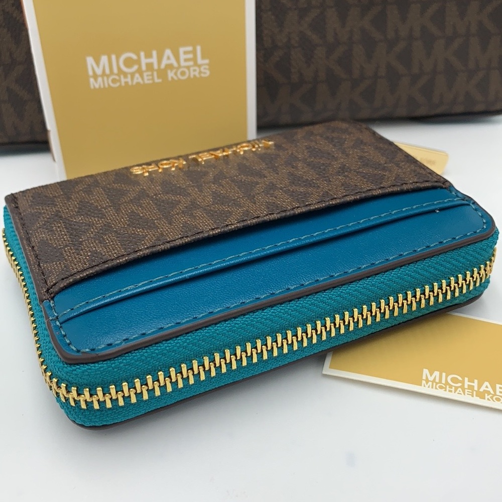 MICHAEL KORS MERCER MEDIUM MESSENGER CROSSBODY BAG & MEDIUM ZIP AROUND W… - Picture 12 of 16